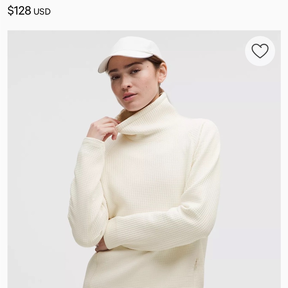 Waffle-Knit Funnel-Neck Long-Sleeve Shirt